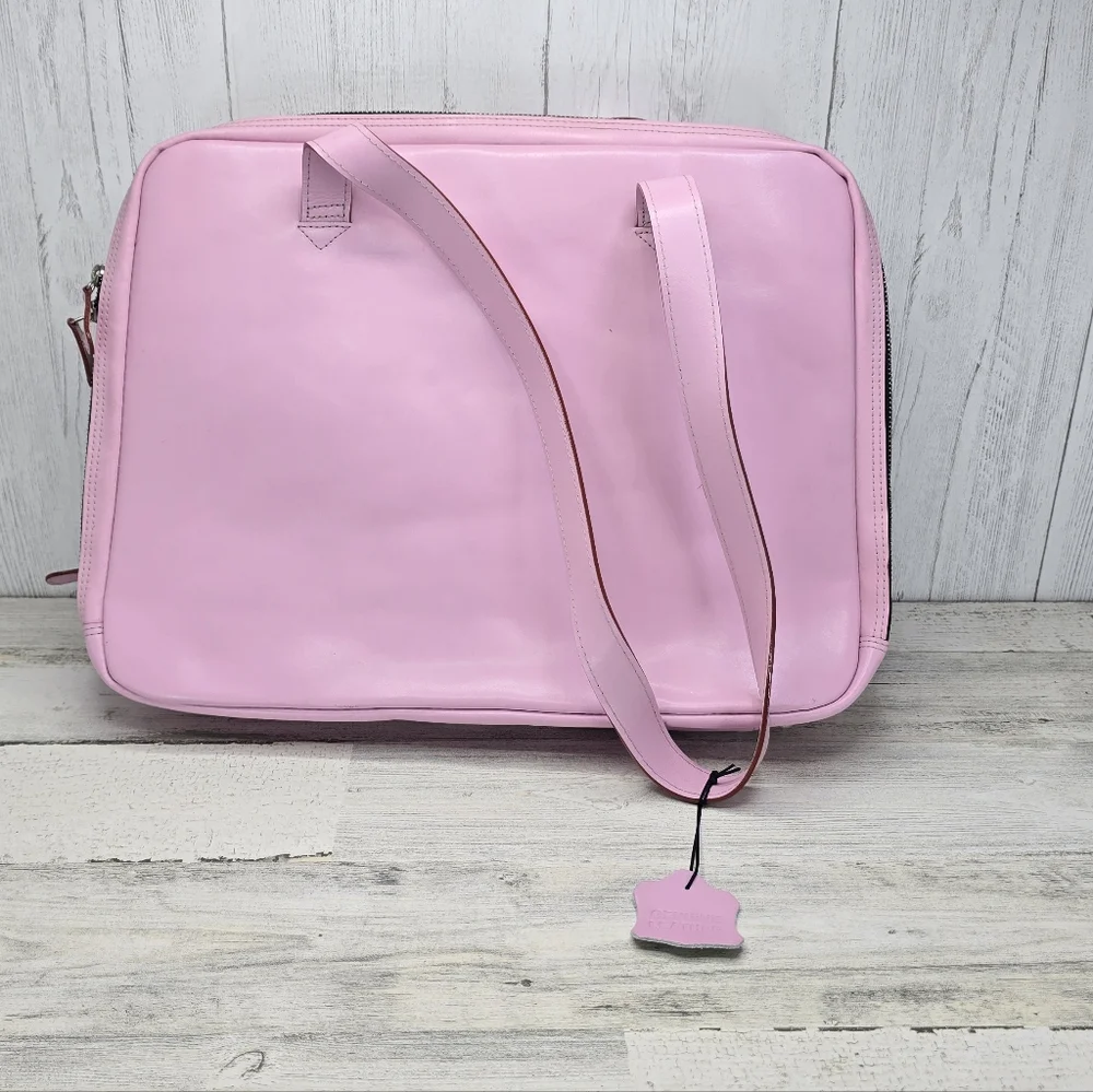 McKlein Ladies Pink Leather Laptop Bag/Briefcase